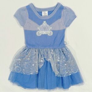 New Disney Cinderella Sweater Costume Dress Girls 3T Tulle Princess Halloween